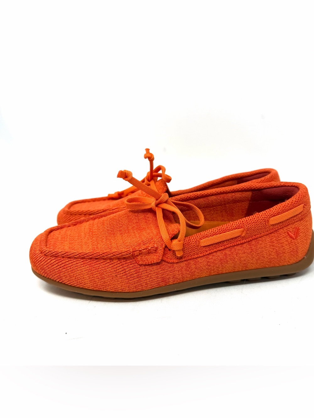 VIVAIA Orange Knit Loafers Sustainable Slip On Driving Shoes Womens 35.5 / 5
